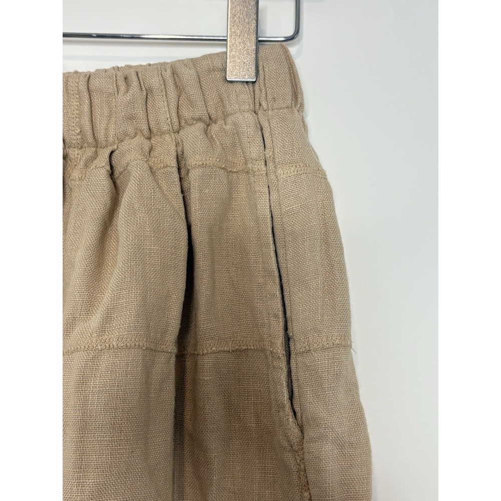 Jungmaven 100% Hemp Straight Leg Pull On Elastic Pants Tan Boho Womens Small - Picture 6 of 11